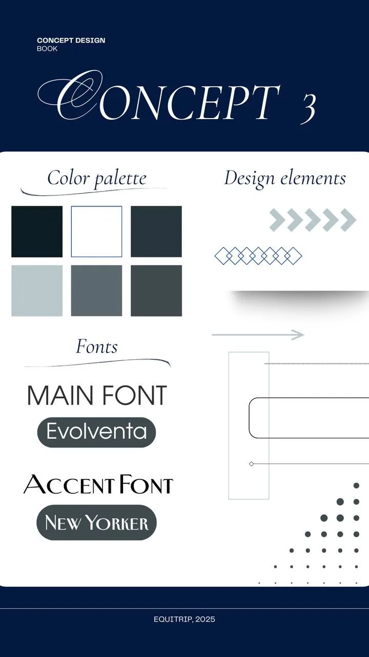 Concept 3: Evolventa and New Yorker, slate greys
