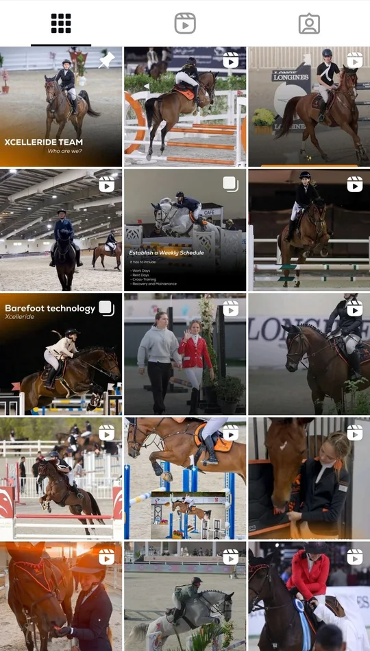XcelleRIDE Instagram grid
